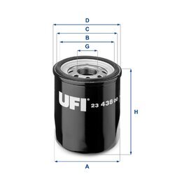 Olejový filter UFI 23.438.00