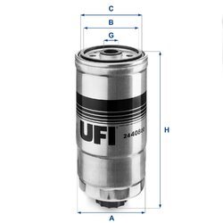 Palivový filter UFI 24.408.00