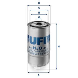 Palivový filter UFI 24.H2O.01