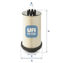 Palivový filter UFI 26.001.00