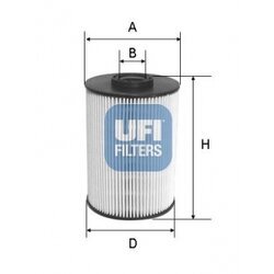 Palivový filter UFI 26.037.00