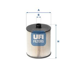 Palivový filter UFI 26.123.00