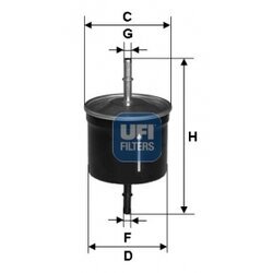 Palivový filter UFI 31.627.00