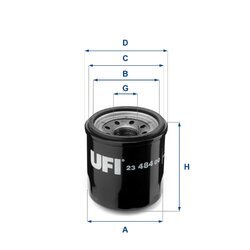 Olejový filter UFI 23.484.00