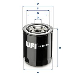 Olejový filter UFI 23.243.00
