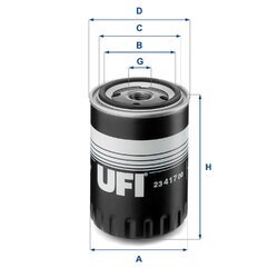 Olejový filter UFI 23.417.00