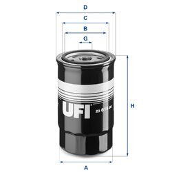 Olejový filter UFI 23.615.00