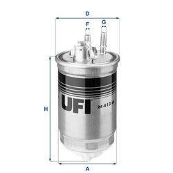 Palivový filter UFI 24.412.00