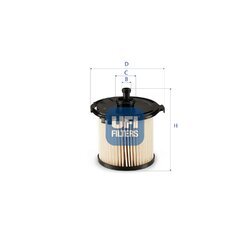 Palivový filter UFI 26.074.00