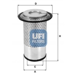 Vzduchový filter UFI 27.555.00