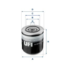 Olejový filter UFI 23.167.00