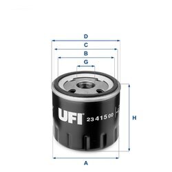 Olejový filter UFI 23.415.00