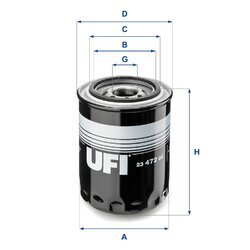 Olejový filter UFI 23.472.00