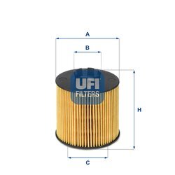Olejový filter UFI 25.047.00