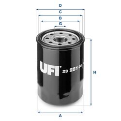 Olejový filter UFI 23.251.00
