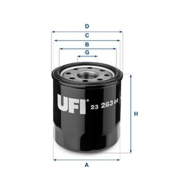 Olejový filter UFI 23.263.00