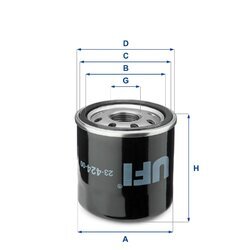 Olejový filter UFI 23.424.00
