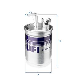 Palivový filter UFI 24.409.00
