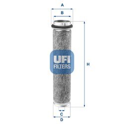 Vzduchový filter UFI 27.165.00