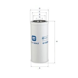 Filter pracovnej hydrauliky UFI 87.019.00