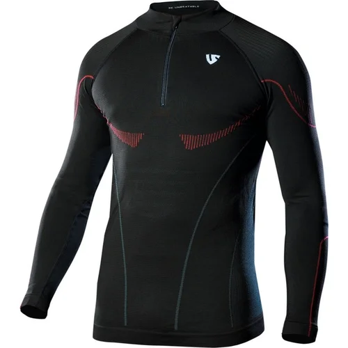 Termotričko s dlhým rukávom HERO LONG SLEEVE ZIP UNDER SHIELD USH ZIP 104 S-M (čierna, veľkosť S/M)
