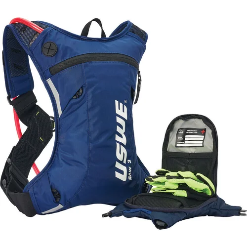 Batoh ENDURO RAW 3 USWE 2033439 ŠVÉDSKO, (továrenská modrá, objem 3L, hydrobag 1,5L)