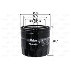 Olejový filter VALEO 586069