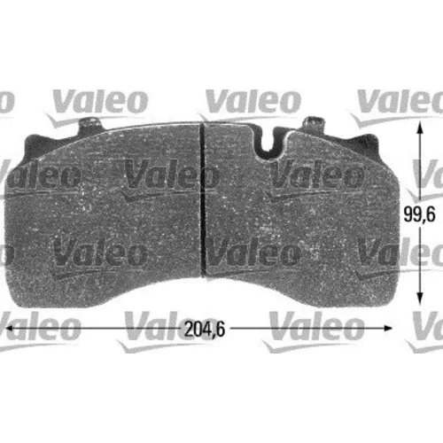 Sada brzdových platničiek kotúčovej brzdy VALEO 541697