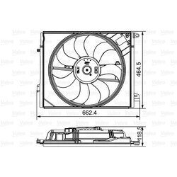 Ventilátor chladenia motora VALEO 696881
