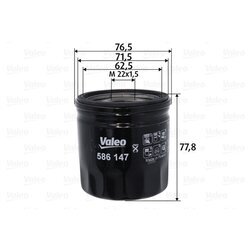 Olejový filter VALEO 586147