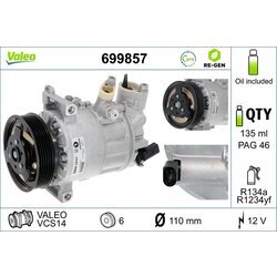 Kompresor klimatizácie VALEO 699857