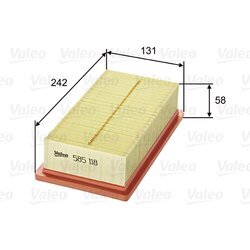 Vzduchový filter VALEO 585118