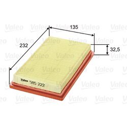 Vzduchový filter VALEO 585222