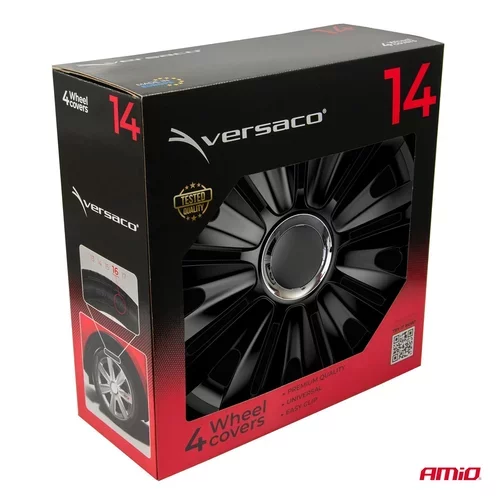 Puklice Royal 14” čierna sada 4ks COLOR BOX /VERSACO/ - obr. 3