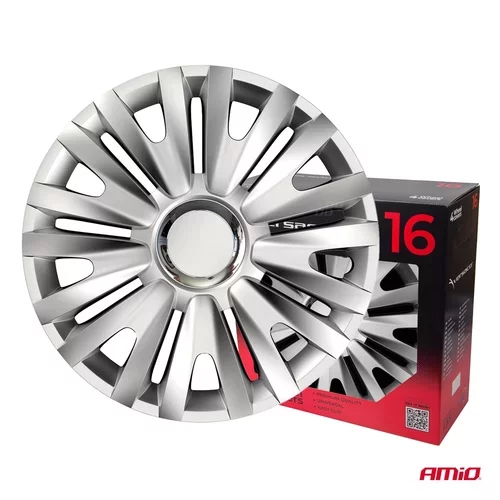 Puklice Royal 16” strieborná sada 4ks COLOR BOX /VERSACO/ - obr. 2