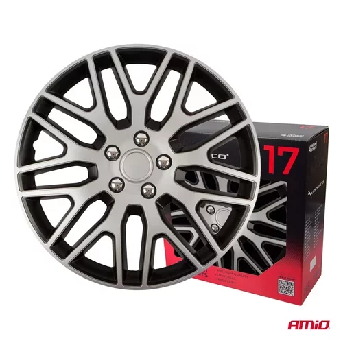 Puklice Dakar 17” čierno - strieborná sada 4ks COLOR BOX /VERSACO/ - obr. 2
