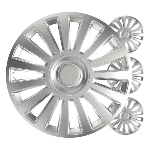 Puklice Luxury 16” strieborná sada 4ks COLOR BOX /VERSACO/