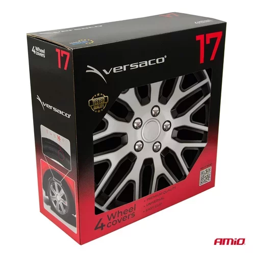 Puklice Dakar 17” čierno - strieborná sada 4ks COLOR BOX /VERSACO/ - obr. 3