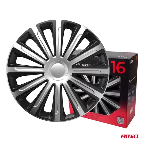 Puklice Trend 16” čierno - strieborná sada 4ks COLOR BOX /VERSACO/ - obr. 2