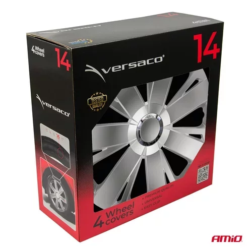 Puklice Energy 14” strieborná sada 4ks COLOR BOX /VERSACO/ - obr. 3