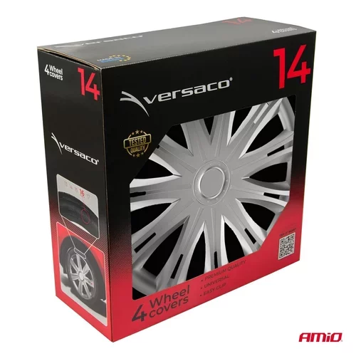 Puklice Spark 14” strieborná sada 4ks COLOR BOX /VERSACO/ - obr. 3