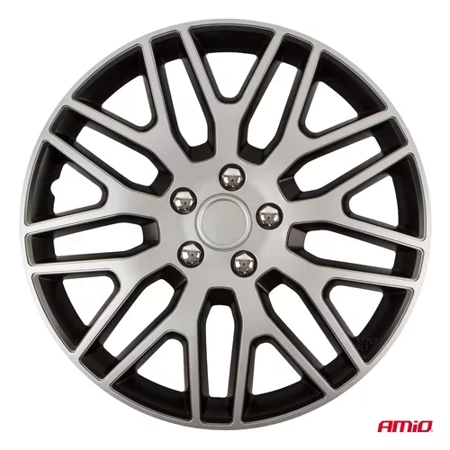Puklice Dakar 17” čierno - strieborná sada 4ks COLOR BOX /VERSACO/ - obr. 1