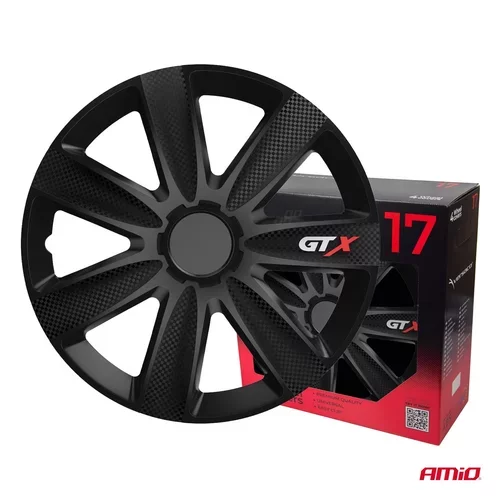 Puklice GTX 17” čierny karbón sada 4ks COLOR BOX /VERSACO/ - obr. 2