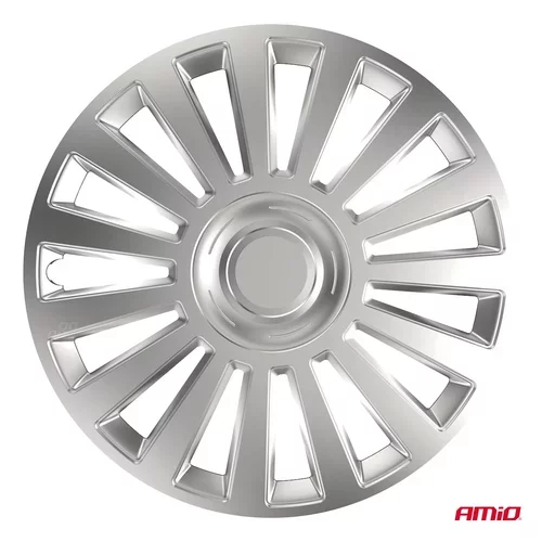 Puklice Luxury 16” strieborná sada 4ks COLOR BOX /VERSACO/ - obr. 1