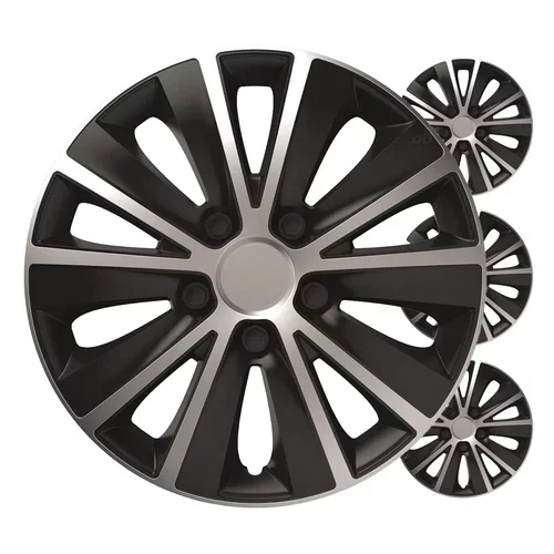Puklice Rapide 14” čierno - strieborná sada 4ks COLOR BOX VERSACO