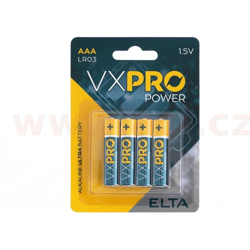 Alkalická batéria AAA LR03 VXPRO 1,5 V, (4 ks)