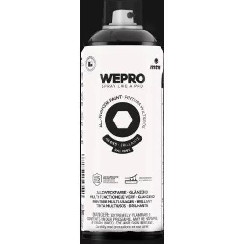 WEPRO Solvent Cosmos Black Gloss RAL 9005 400 ml