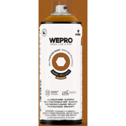 WEPRO Solvent Leather Brown Gloss RAL 8023 400 ml