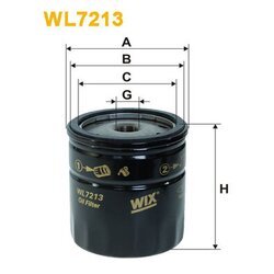 Olejový filter WIX FILTERS WL7213