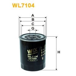 Olejový filter WIX FILTERS WL7104
